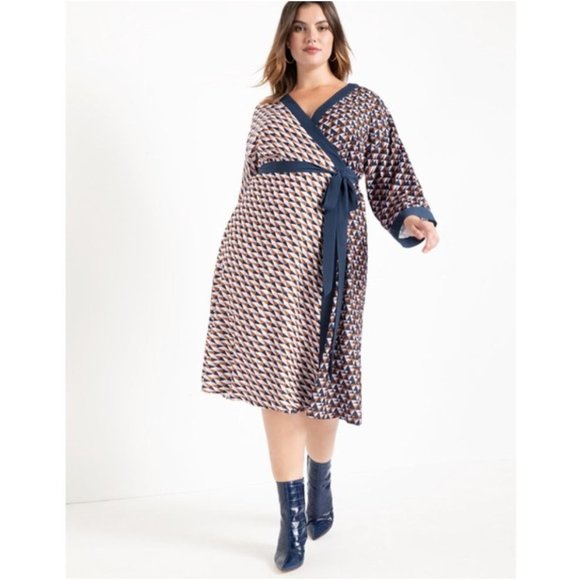 Eloquii Kimono Wrap Dress 20 NWT - Picture 1 of 9